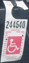 short-term handicapped placard