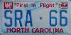 1984 North Carolina passenger car plate