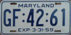 1959 Maryland passenger car