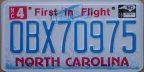 current North Carolina plate
