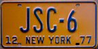 1977U.S. license plate