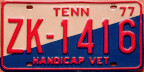 1977 Tennessee handicapped veteran