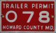 undated Howard County trailer permit