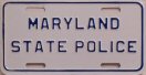 Maryland State Police dashboard plate