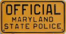 Maryland State Police dashboard plate