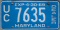 Maryland automotive business license plate