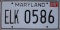 Maryland organizational plate