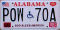 embossed Alabama POW handicapped