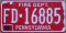 Pennsylvania government or emergency license plate