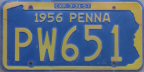 1956年的车牌使用字母W